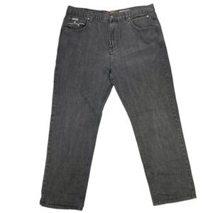LRG Jeans Mens 40x31 Black 'ill Denim Kids' Rear Flap Pockets Straight Leg Denim